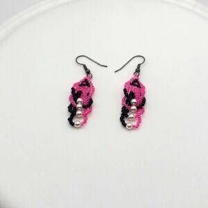 Handmade Seed Bead and Pearl Earrings